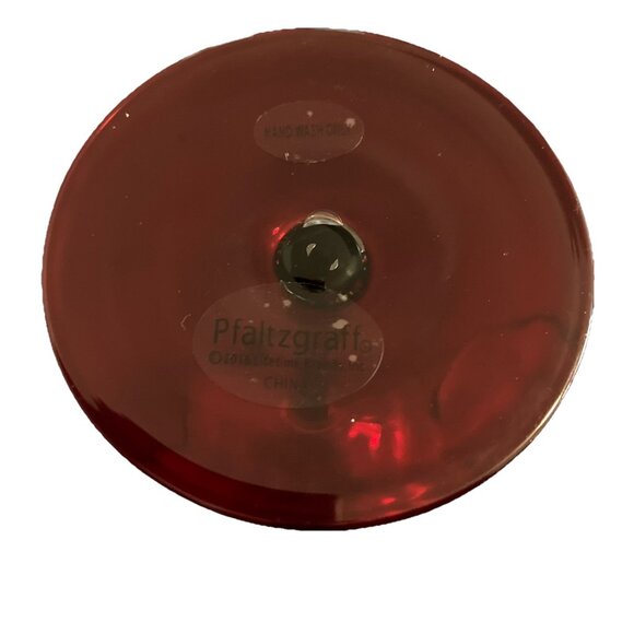 Two Pfaltzgraff set Winterberry Wine Goblets HandPainted 13oz Christmas glasses - Picture 11 of 11